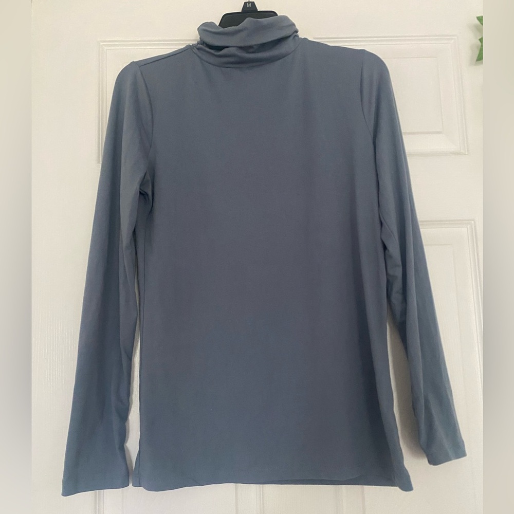 Zenana Women’s Stretchy Dark Blue Turtleneck